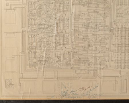 Lot #3146 Original Hand-Drawn Oversized Blueprint for the Intel 1205 Chip - Designed for Disney World Vending Machines - Image 4