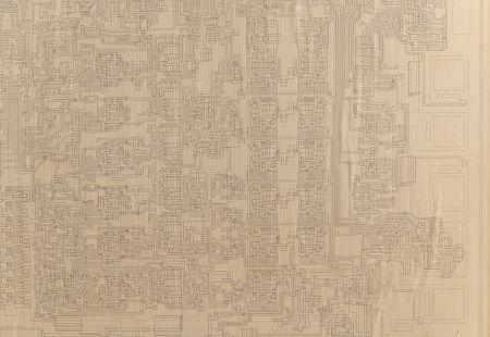 Lot #3146 Original Hand-Drawn Oversized Blueprint for the Intel 1205 Chip - Designed for Disney World Vending Machines - Image 5