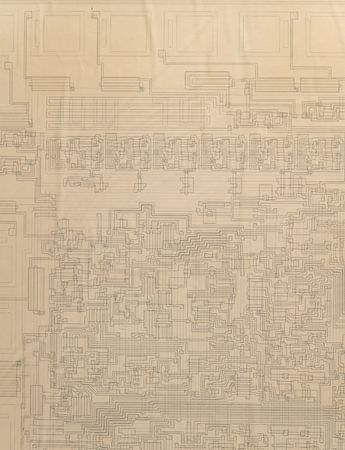 Lot #3146 Original Hand-Drawn Oversized Blueprint for the Intel 1205 Chip - Designed for Disney World Vending Machines - Image 6