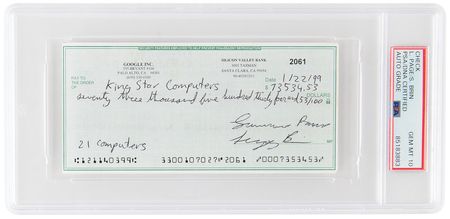 Lot #3157 Google: Larry Page and Sergey Brin