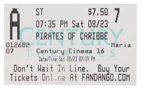 Lot #3085 Steve Jobs Signed Movie Ticket Stub - Image 3