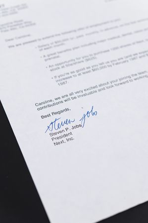 Lot #3084 Steve Jobs Typed Letter Signed - Early 1986 Employment Offer from the NeXT CEO - 