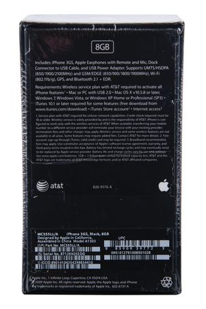 Lot #3052 Apple iPhone 3GS (3rd Generation, Sealed - 8GB) - Image 5