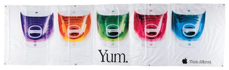 Lot #3043 Apple iMac G3 'Yum' Large Vinyl Banner - Image 1