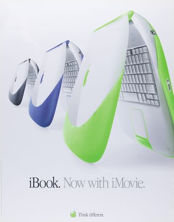 【apple】 2001年製　当時物　ポスター　iBook apple】 2001年製 当時物 ポスター iBook - メルカリ