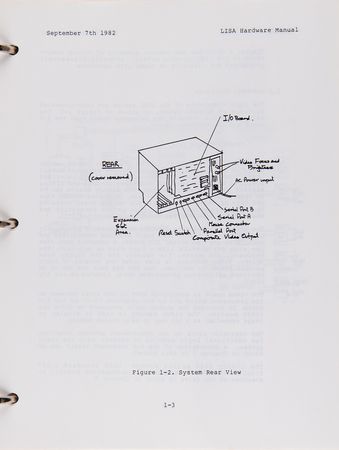 Lot #3018 Apple Lisa (5) Early Developer Schematics with Final Draft 'LISA Hardware Manual' from 1982 - Image 10