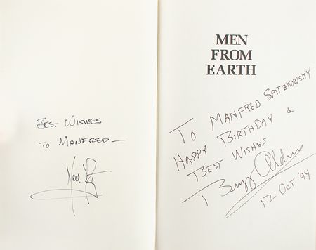 Lot #4114 Neil Armstrong and Buzz Aldrin Signed Book - Image 2