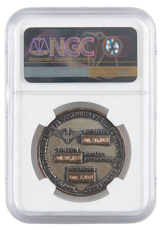Lot #4261 Apollo 15 Flown Robbins Medallion - From the Personal Collection of Charles Conrad - Image 2