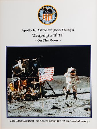 Lot #4274 Apollo 16 Lunar Surface Flown LM Interior Cabin Diagram ? From the Collection of Charlie Duke - Image 4