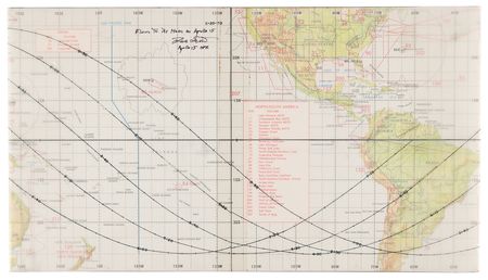 Lot #6313 Apollo 15 Flown Earth Orbit Chart - From the Personal Collection of Dave Scott - Image 1