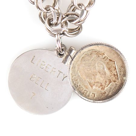 Lot #4011 Gus Grissom: Charm Bracelet with Flown Liberty Bell 7 Dime and Flown Gemini 3 Fliteline Medallion - Image 8
