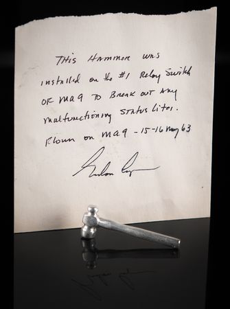 Lot #4002 Mercury-Atlas 9 Flown Miniature Aluminum Hammer - From the Personal Collection of Gordon Cooper - Image 2