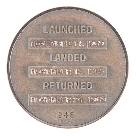 Lot #4167 Paul Weitz's Apollo 12 Flown Robbins Medallion - Image 2