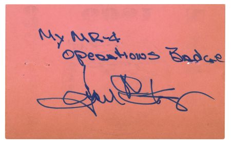 Lot #4500 Gene Kranz's Signed MR-4 Liberty Bell 7
