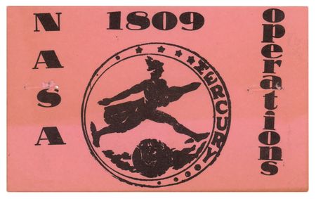 Lot #4500 Gene Kranz's Signed MR-4 Liberty Bell 7 Badge - Image 2