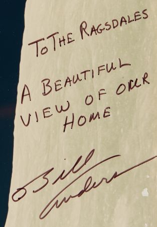 Lot #4070 Apollo 8 Crew-Signed Photograph Presented to Alan Bean and Family - Image 3