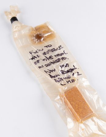 Lot #4164 Apollo 12 Lunar Surface-Flown Chicken Soup Food Packet Signed by Alan Bean - Image 1