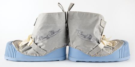 Lot #4129 Buzz Aldrin (2) Signed Lunar Boot Replicas - Image 1