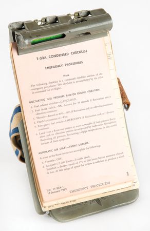 Lot #4022 Deke Slayton's Lockheed T-33 Pilot's Kneeboard - Image 1