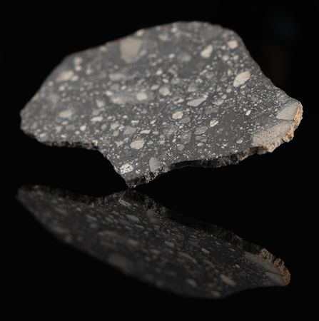 Lot #4279 Northwest Africa (NWA) 14769 Lunar Meteorite Slice Signed by Apollo 16 Moonwalker Charlie Duke - Image 4