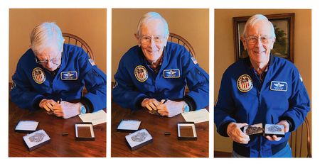 Lot #4279 Northwest Africa (NWA) 14769 Lunar Meteorite Slice Signed by Apollo 16 Moonwalker Charlie Duke - Image 6