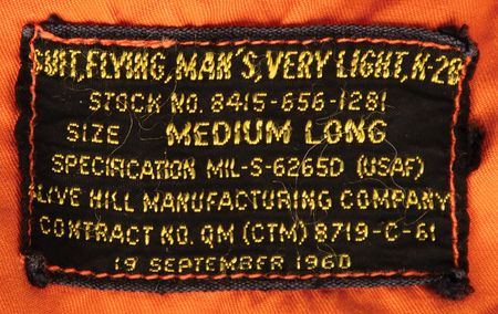 Lot #4169 Alan Bean Signed USAF K-2B Flight Suit - Image 6