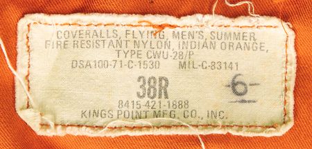 Lot #4264 Al Worden Signed Type CWU-28/P Flight Suit - Image 6