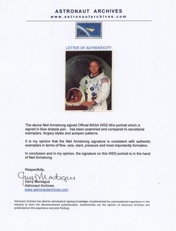 Lot #4106 Neil Armstrong Signed Photograph - Uninscribed - Image 3