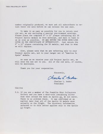 Lot #4229 Apollo 13: Franklin Mint Limited Edition Medallion Set - 'Project Apollo' (1972) - Image 8