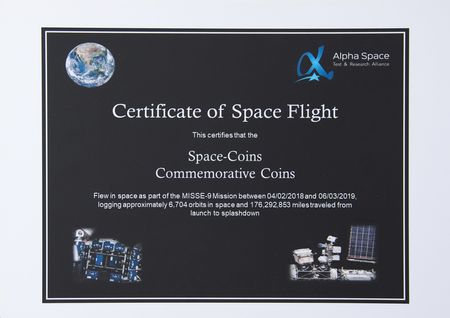 Lot #4386 SpaceX Flown MISSE-9 Mission Coin - One of 50 Carried to the ISS - Image 3
