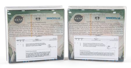 Lot #4383 SPACEHAB (2) Module Bolts from STS-79 and STS-86 (Attested as Flown) - Image 5