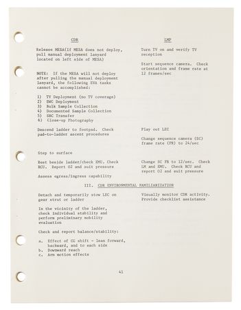 Lot #4105 Apollo 11 Lunar Surface Operations Plan - Image 3