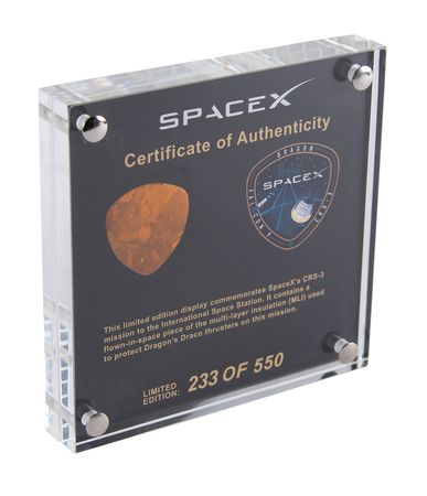 Lot #4402 SpaceX Dragon CRS-3 Flown MLI Foil Employee Presentation - Image 2