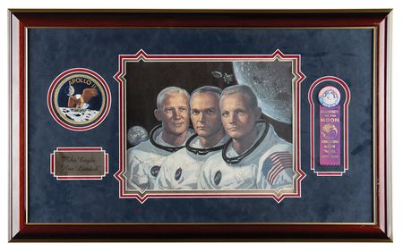 Lot #4099 Apollo 11 Crew-Signed Oversized Print - Image 1