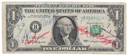 Lot #4050 Apollo 1 Signed One-Dollar Bill - Image 2