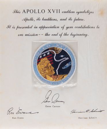 Lot #4269 Apollo 15, 16, and 17 Embroidered Crew Patches Presented to NASA Engineer - Image 2