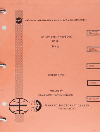 Lot #4338 Lunar Module Console Handbook - Image 2