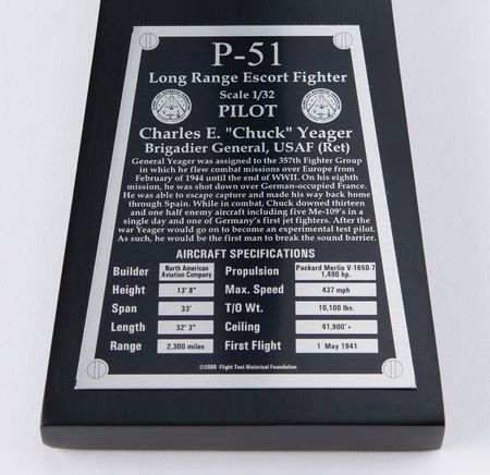 Lot #4423 Chuck Yeager Signed 'Glamorous Glen III? Model - Image 5