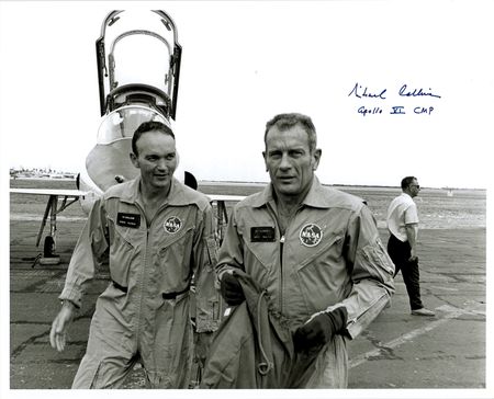 Lot #4156 Michael Collins Signed Oversized Photograph - Image 1