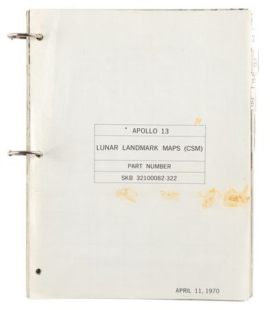 Lot #4234 Apollo 13 Lunar Landmark Maps Book