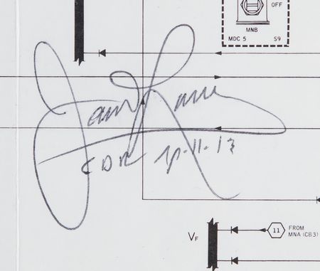 Lot #4219 Apollo 13 Flown CSM Systems Data Schematic Signed by Jim Lovell and Fred Haise - Image 2