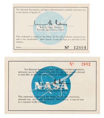 Lot #4152 Apollo 11 and 17 Launch Viewing Badges - Image 2