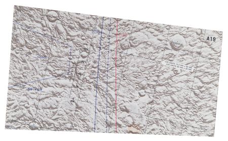 Lot #4298 Gene Cernan's Apollo 17 'Lunar Orbit Chart A' Photography Map (Attested as Flown by Space Collective) - Image 1