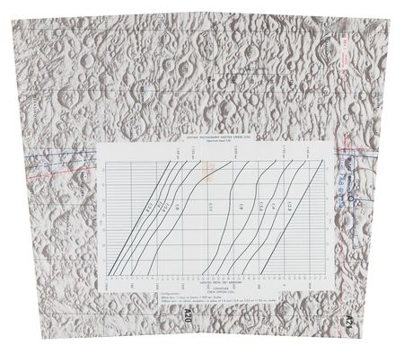 Lot #4296 Gene Cernan's Apollo 17 'Lunar Orbit Chart A' Double Photography Map (Attested as Flown) - Image 1