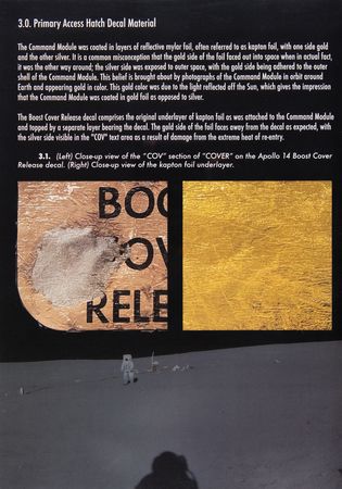 Lot #4244 Apollo 14 Flown 'Boost Cover Release' Hatch Label from the Command Module Kitty Hawk - Image 7