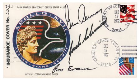 Lot #4306 Gene Cernan's Apollo 17 Anniversary Cover - Image 2