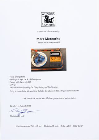 Lot #4413 Martian Meteorite (Paired with Swayyah 005) - Image 8