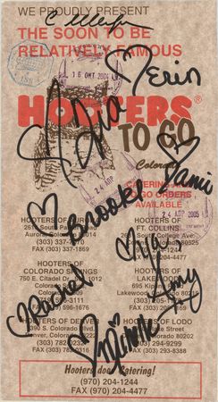 Lot #4387 Salizhan Sharipov's Expedition 10 Flown Hooters Restaurant Menu - Image 1