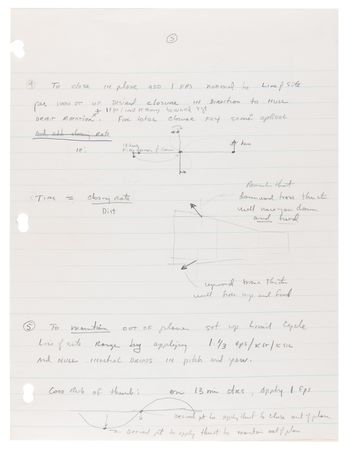 Lot #4027 Gordon Cooper's Handwritten Training Notes (12 pages) for the Gemini 5 Mission - Image 6