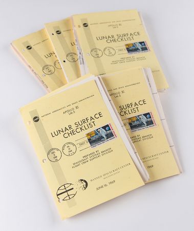 Lot #4109 Apollo 11 (5) Lunar Surface Checklists - Image 1